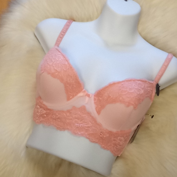 Rene Rofe Pink Lace & Satin Bra - Picture 11 of 16